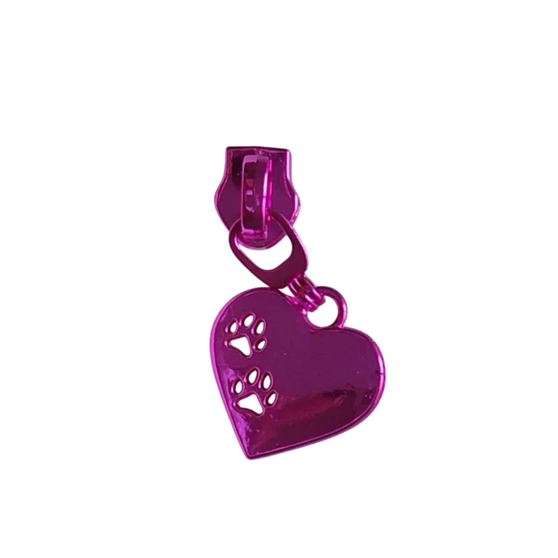 Hartje met poes voetje roze